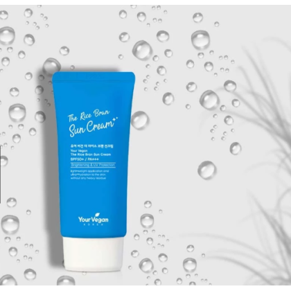 Your Vegan The Rice Bran Sun Cream SPF 50 PA+ 50ml (Expiry: 23/6/27)