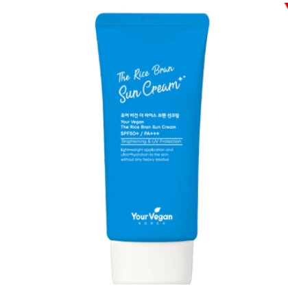 Your Vegan The Rice Bran Sun Cream SPF 50 PA+ 50ml (Expiry: 23/6/27)